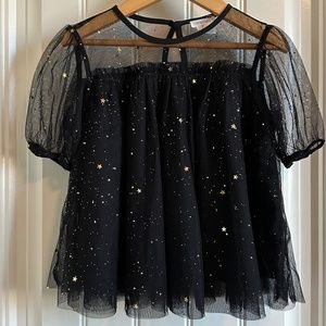 Crewcuts girls tulle shirt (size 6/7)